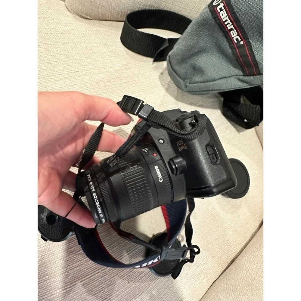 Vintage Canon EOS Rebel G Camera and case 1990's PARTS ONLY